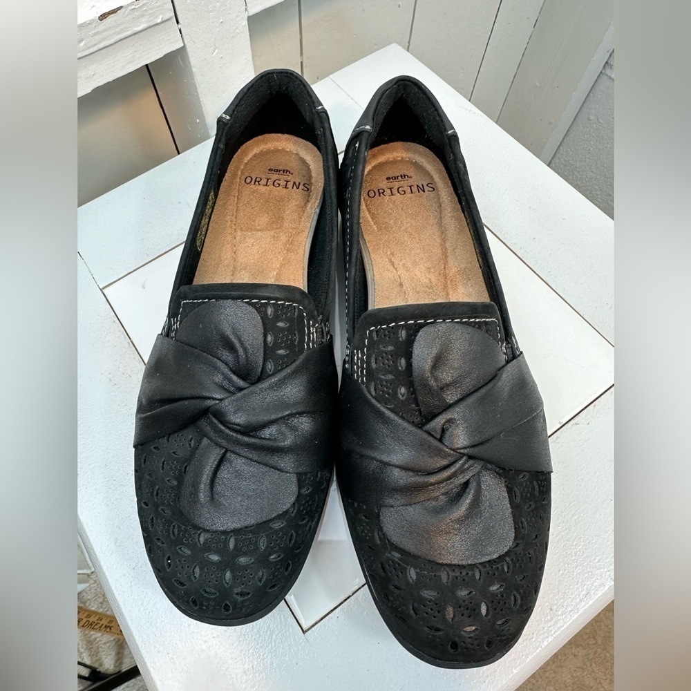 Earth Origins Finley Black Slip Ons Lightweight Loafer Comfort Flats Women’s 6.5 - Picture 5 of 13